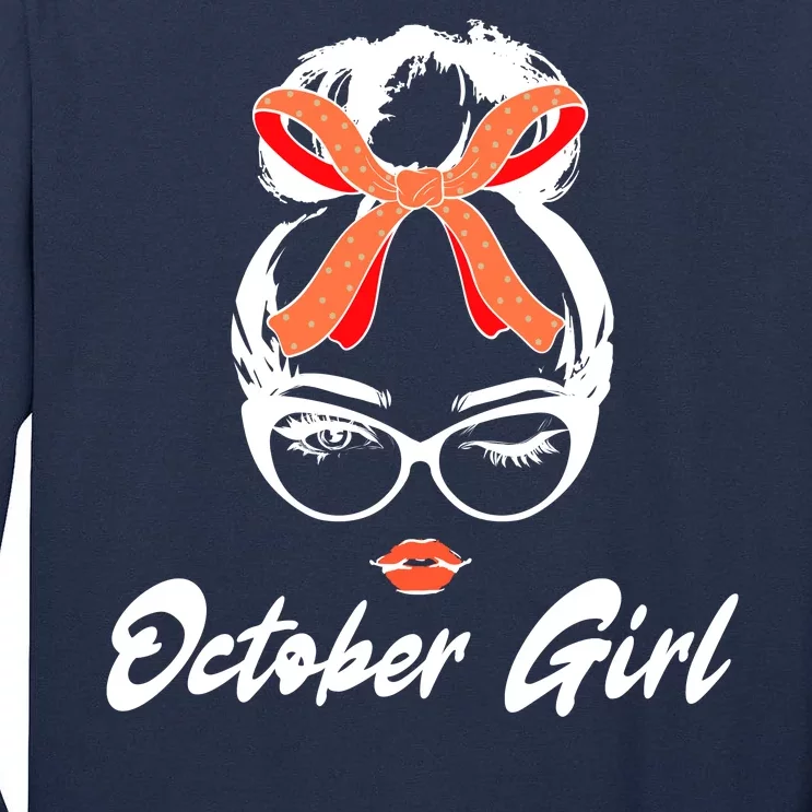 Cute October Girl Birthday Tall Long Sleeve T-Shirt