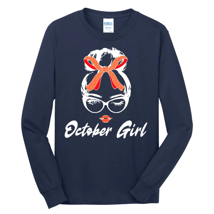 Cute October Girl Birthday Tall Long Sleeve T-Shirt