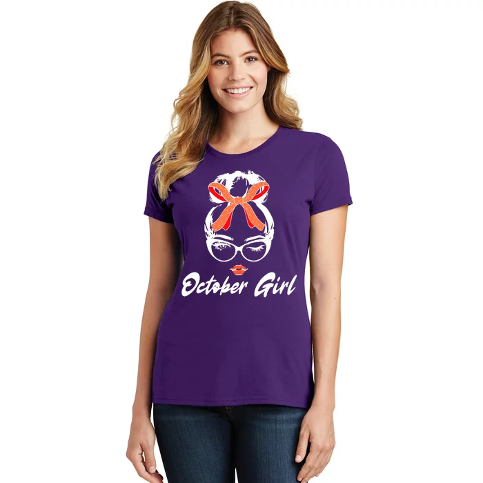 Cute October Girl Birthday Women's T-Shirt