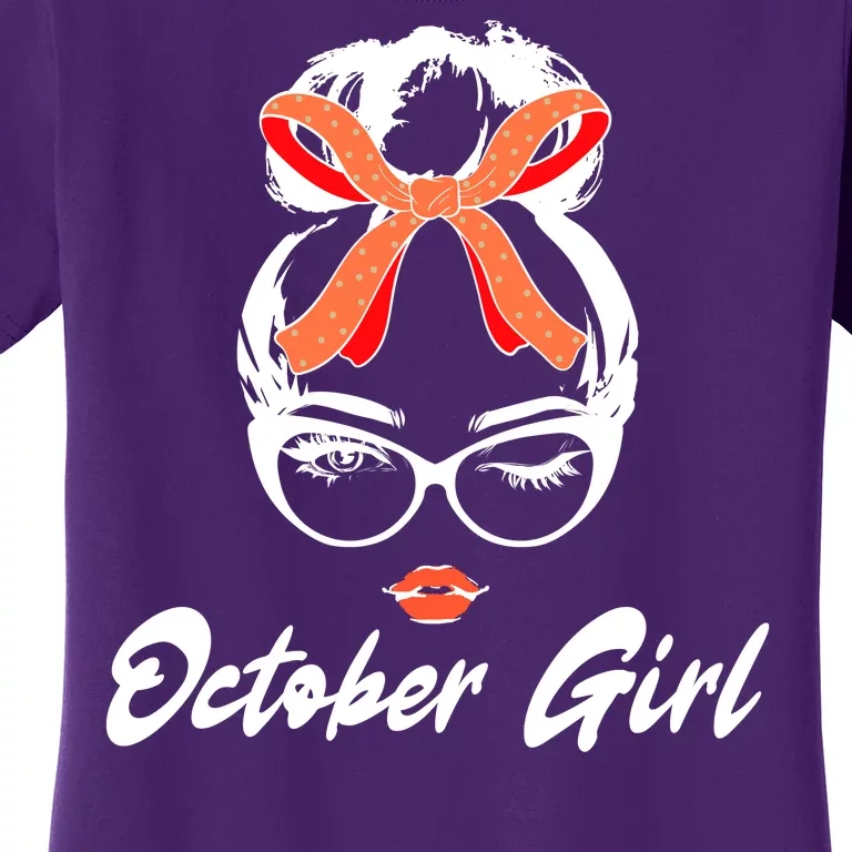 Cute October Girl Birthday Women's T-Shirt