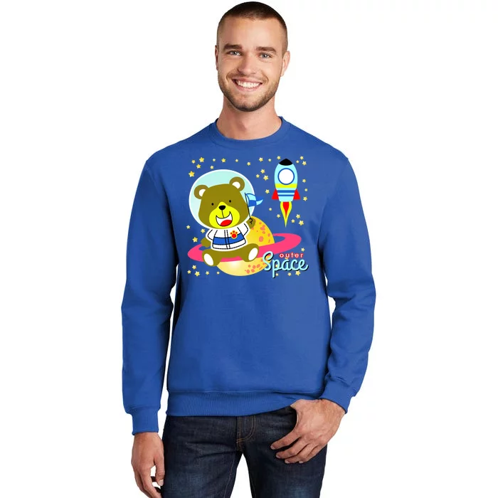 Cute Outer Space Bear Astronaut Tall Sweatshirt