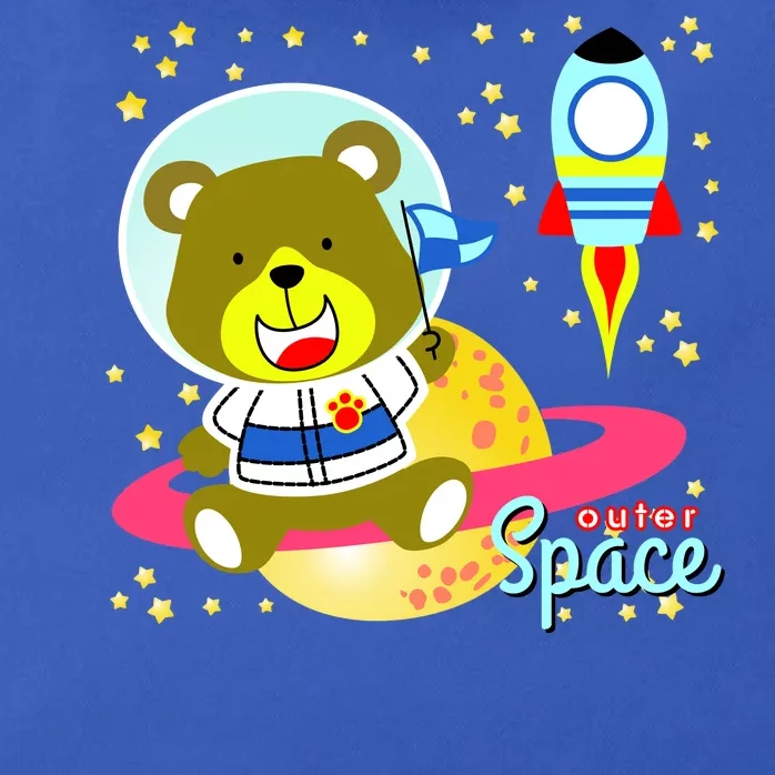 Cute Outer Space Bear Astronaut Zip Tote Bag