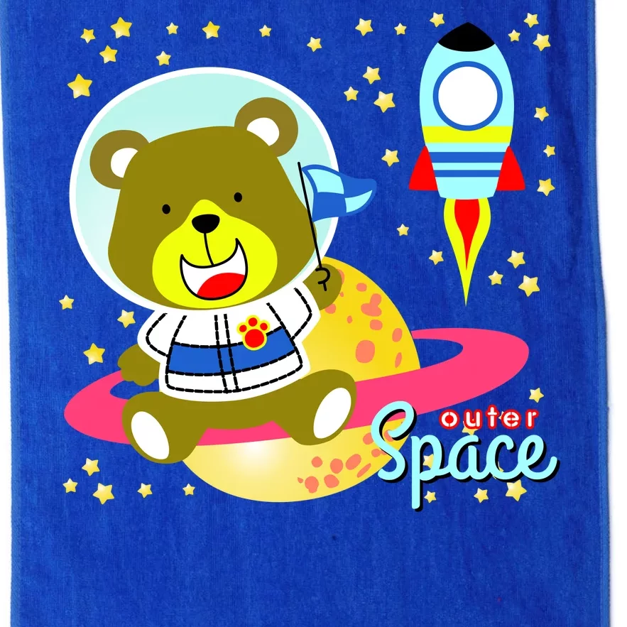 Cute Outer Space Bear Astronaut Platinum Collection Golf Towel