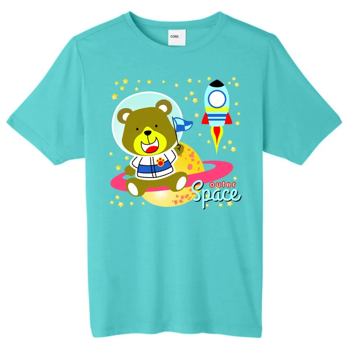 Cute Outer Space Bear Astronaut ChromaSoft Performance T-Shirt