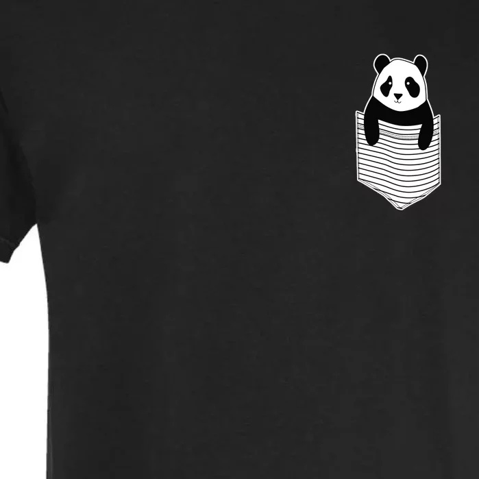 Cute Panda Pocket Garment-Dyed Heavyweight T-Shirt