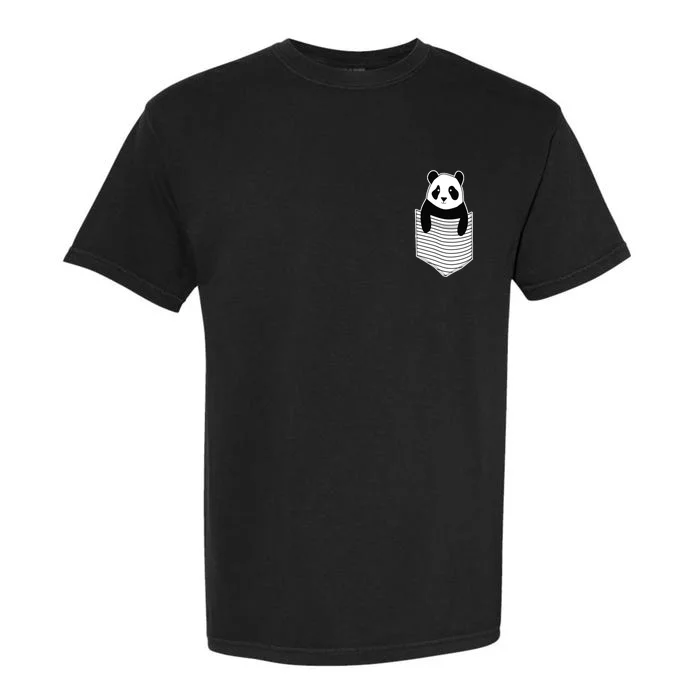 Cute Panda Pocket Garment-Dyed Heavyweight T-Shirt