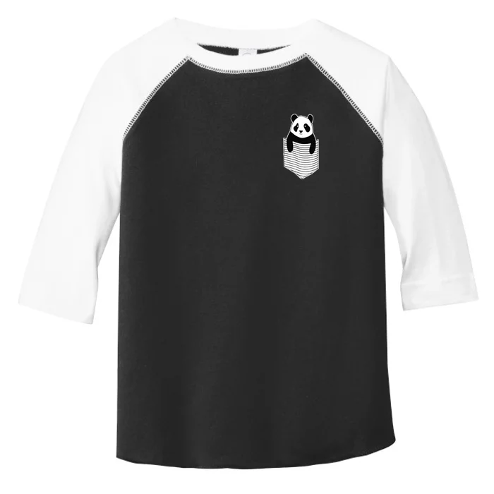 Cute Panda Pocket Toddler Fine Jersey T-Shirt