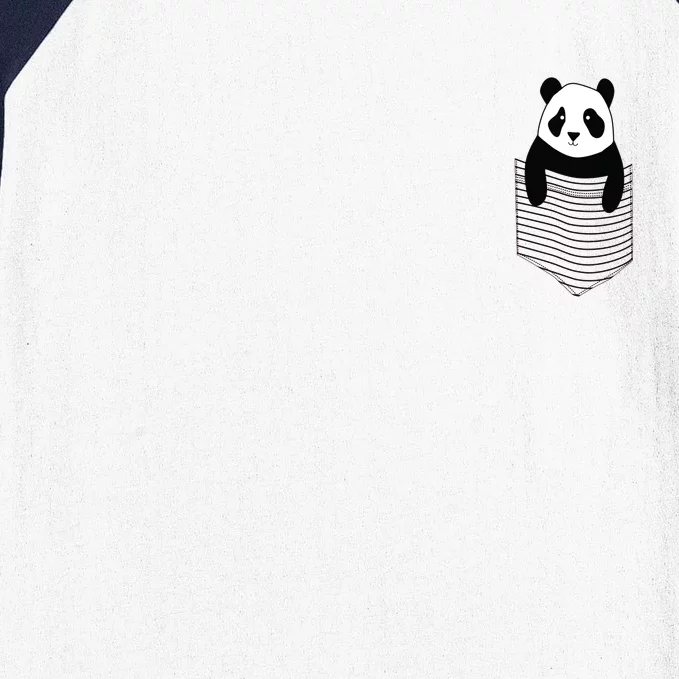 Cute Panda Pocket Baseball Sleeve Shirt