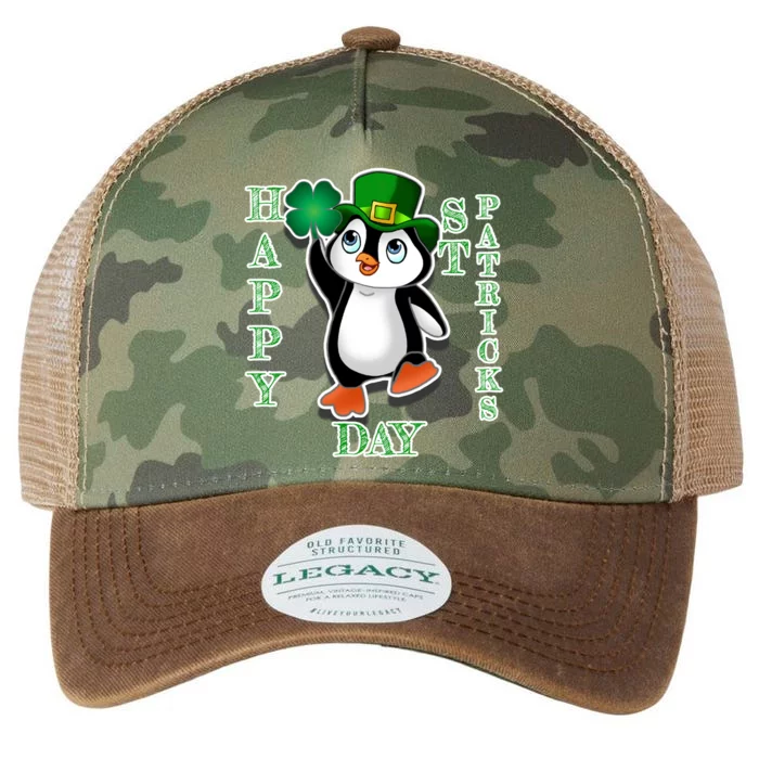 Cute Penguin Happy St Patricks Day Legacy Tie Dye Trucker Hat