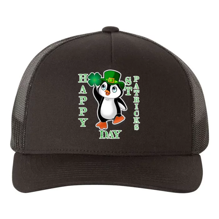 Cute Penguin Happy St Patricks Day Yupoong Adult 5-Panel Trucker Hat