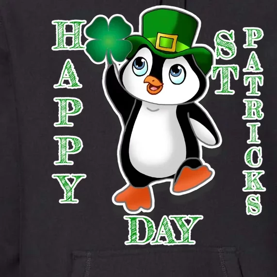 Cute Penguin Happy St Patricks Day Premium Hoodie