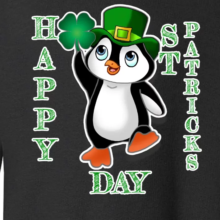 Cute Penguin Happy St Patricks Day Toddler Sweatshirt