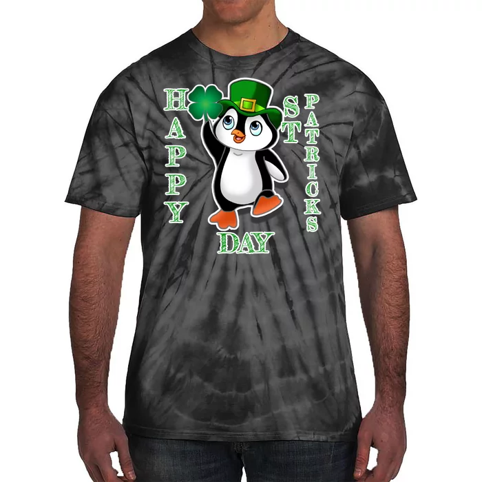 Cute Penguin Happy St Patricks Day Tie-Dye T-Shirt