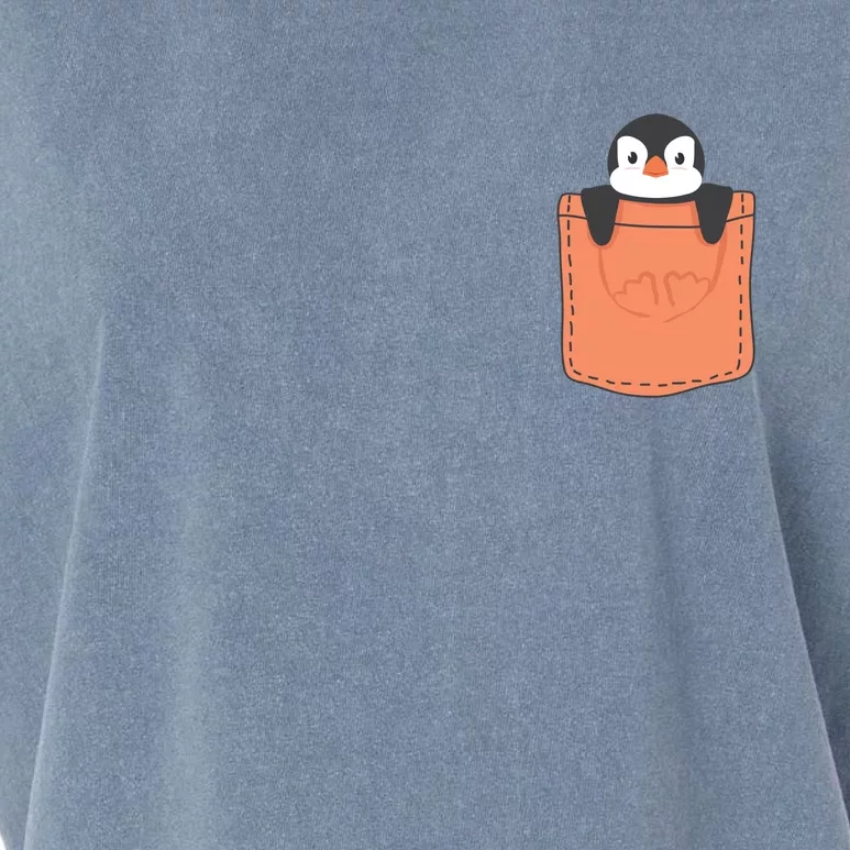 Cute Penguin In Pocket Garment-Dyed Women's Muscle Tee