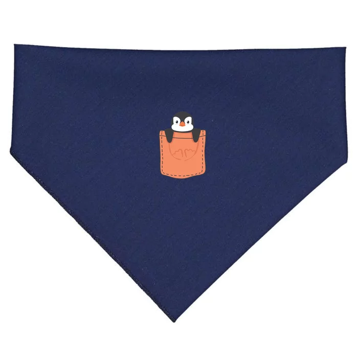 Cute Penguin In Pocket USA-Made Doggie Bandana