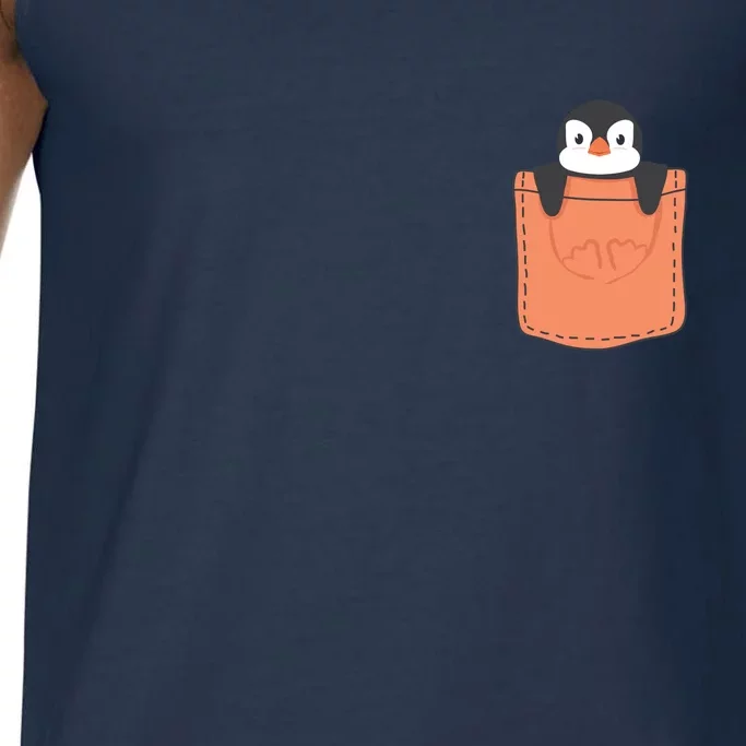 Cute Penguin In Pocket Comfort Colors® Tank Top