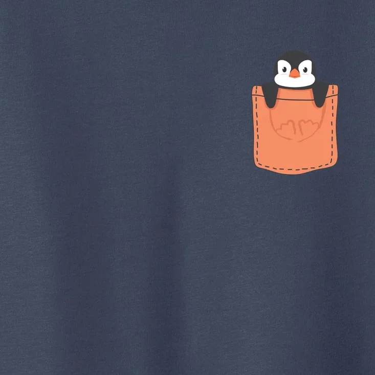 Cute Penguin In Pocket Toddler T-Shirt