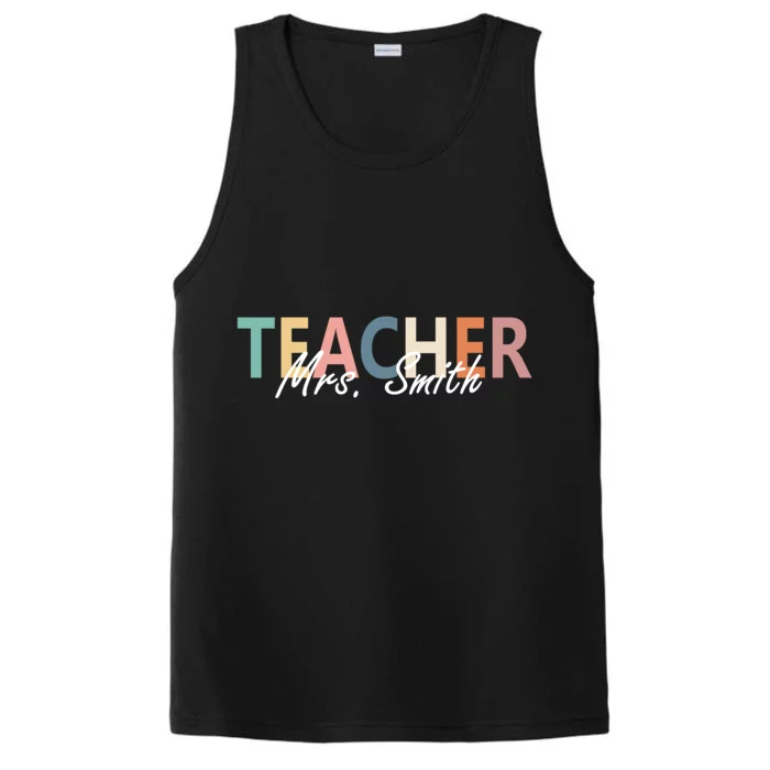 Cute Personalize Teacher Customizable Gift Custom Performance Tank