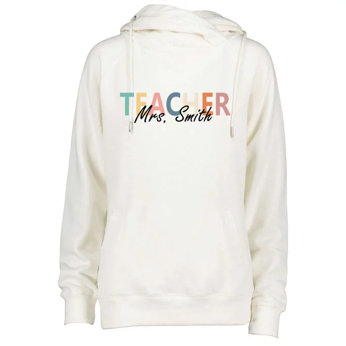 Cute Personalize Teacher Customizable Gift Custom Womens Funnel Neck Pullover Hood