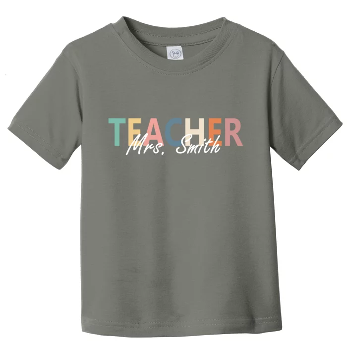 Cute Personalize Teacher Customizable Gift Custom Toddler T-Shirt