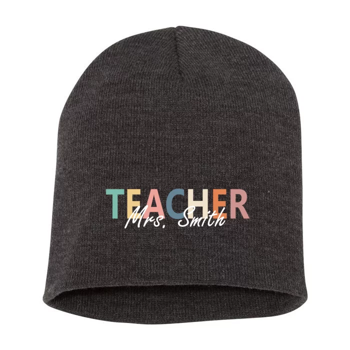 Cute Personalize Teacher Customizable Gift Custom Short Acrylic Beanie