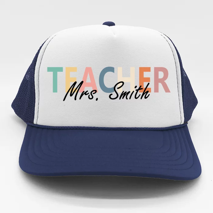 Cute Personalize Teacher Customizable Gift Custom Trucker Hat