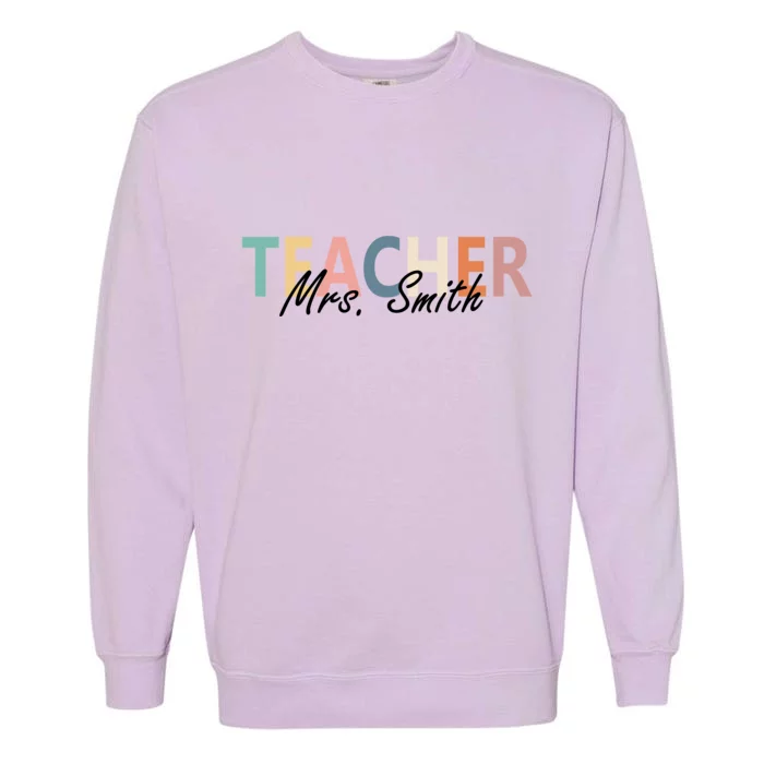 Cute Personalize Teacher Customizable Gift Custom Garment-Dyed Sweatshirt