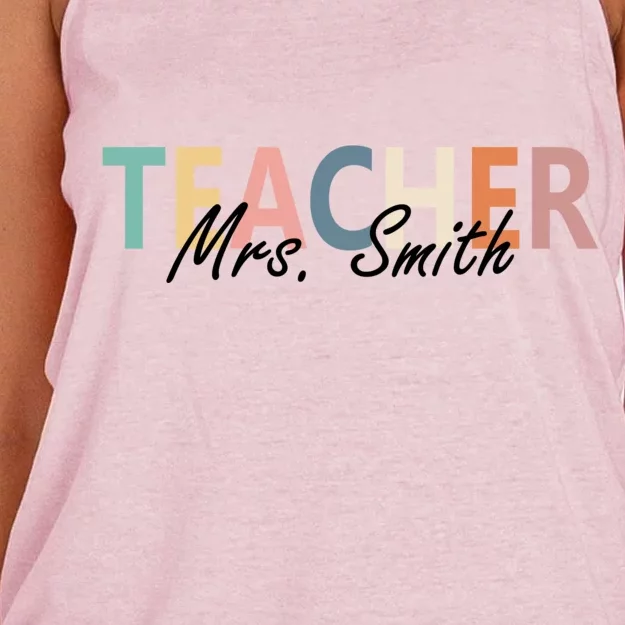 Cute Personalize Teacher Customizable Gift Custom Women's Knotted Racerback Tank