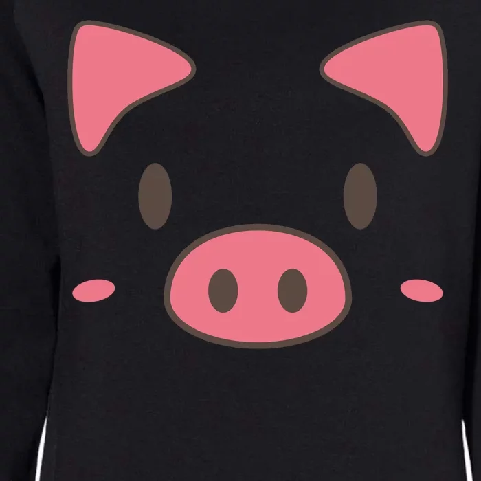 Cute Piggy Face Halloween Costume Womens California Wash Sweatshirt