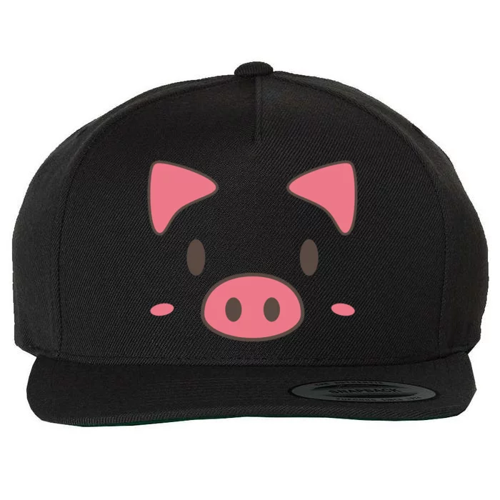 Cute Piggy Face Halloween Costume Wool Snapback Cap