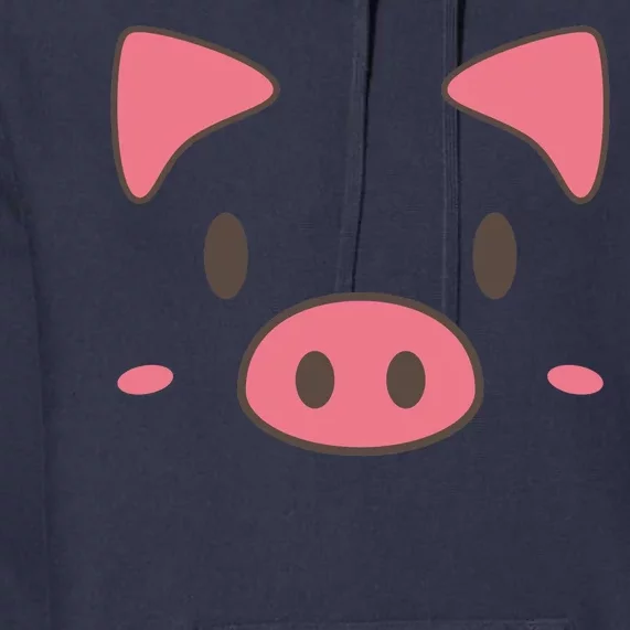 Cute Piggy Face Halloween Costume Premium Hoodie