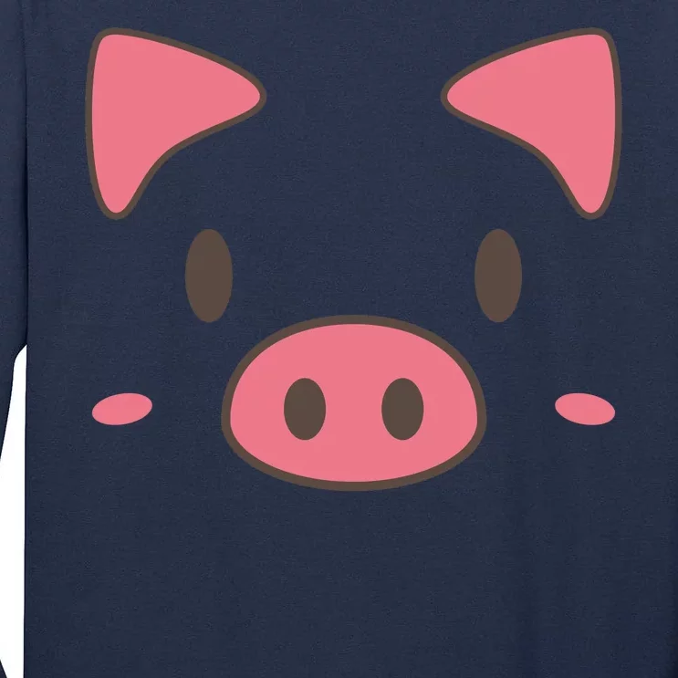 Cute Piggy Face Halloween Costume Tall Long Sleeve T-Shirt