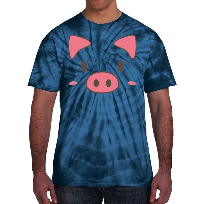 Cute Piggy Face Halloween Costume Tie-Dye T-Shirt