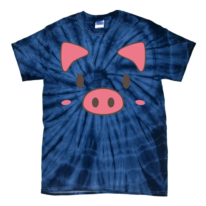 Cute Piggy Face Halloween Costume Tie-Dye T-Shirt