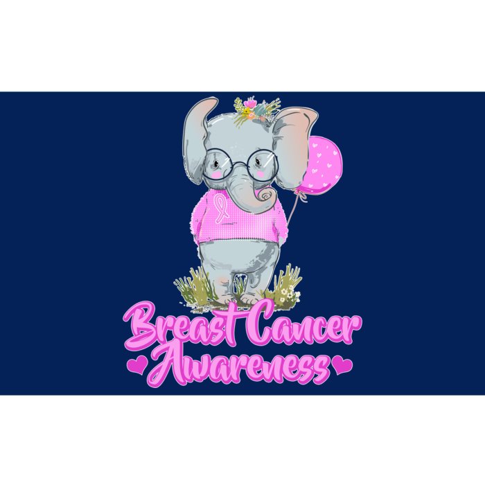 Cute Pink Elephant Breast Cancer Awareness Bumper Sticker