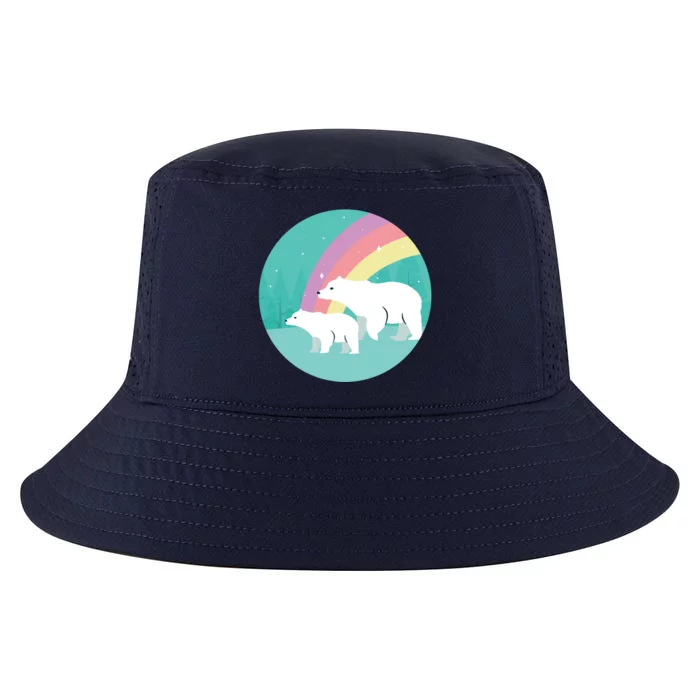 Cute Polar Bears Rainbow Cool Comfort Performance Bucket Hat