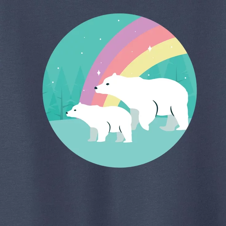 Cute Polar Bears Rainbow Toddler T-Shirt