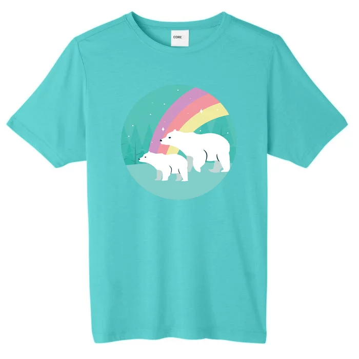 Cute Polar Bears Rainbow ChromaSoft Performance T-Shirt