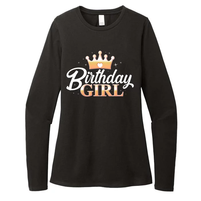 Cute Princess Tiara Birthday Girl Womens CVC Long Sleeve Shirt