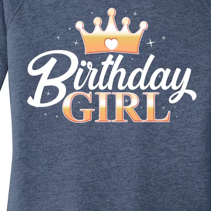 Cute Princess Tiara Birthday Girl Women's Perfect Tri Tunic Long Sleeve Shirt