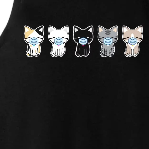 Cute Quarantine Kitties Ladies Tri-Blend Wicking Tank