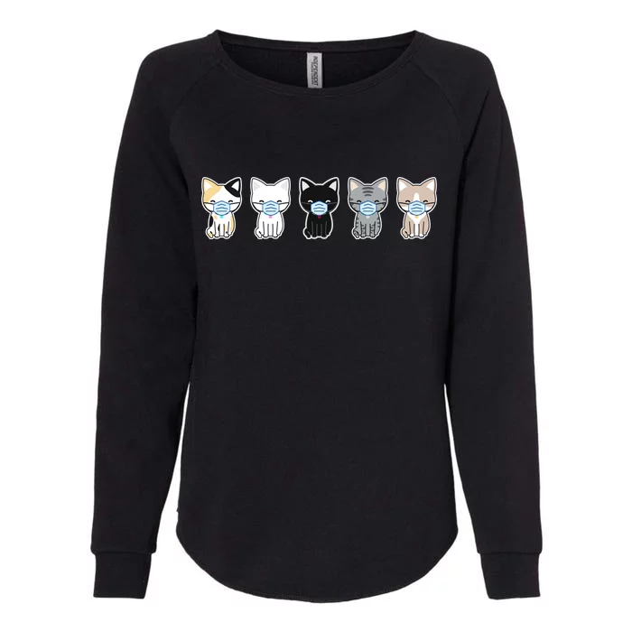 Cute Quarantine Kitties Womens California Wash Sweatshirt