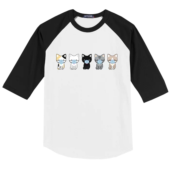 Cute Quarantine Kitties Baseball Sleeve Shirt