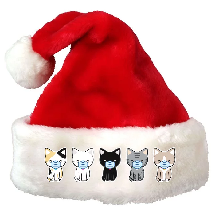 Cute Quarantine Kitties Premium Christmas Santa Hat