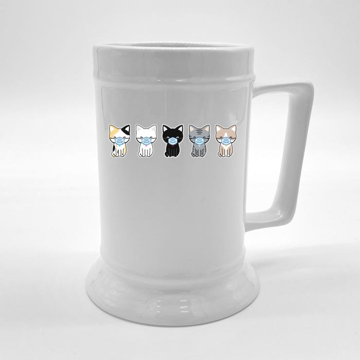 Cute Quarantine Kitties Front & Back Beer Stein