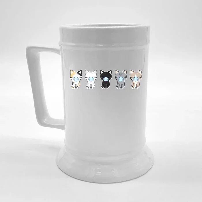 Cute Quarantine Kitties Front & Back Beer Stein