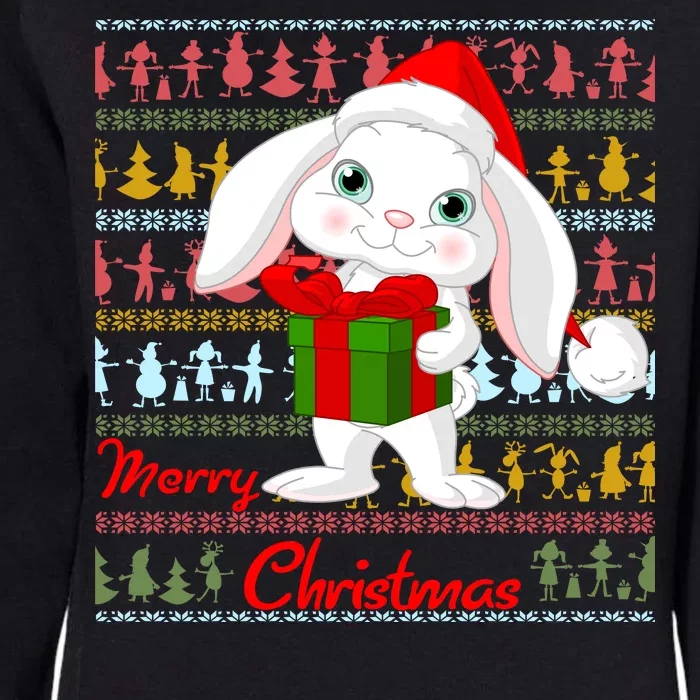 Cute Rabbit Ugly Christmas Sweater Womens California Wash Sweatshirt