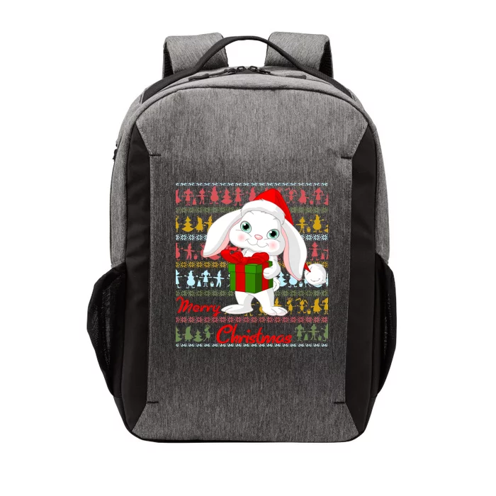 Cute Rabbit Ugly Christmas Sweater Vector Backpack