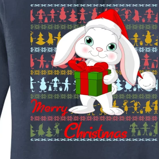 Cute Rabbit Ugly Christmas Sweater Women's Pullover Hoodie