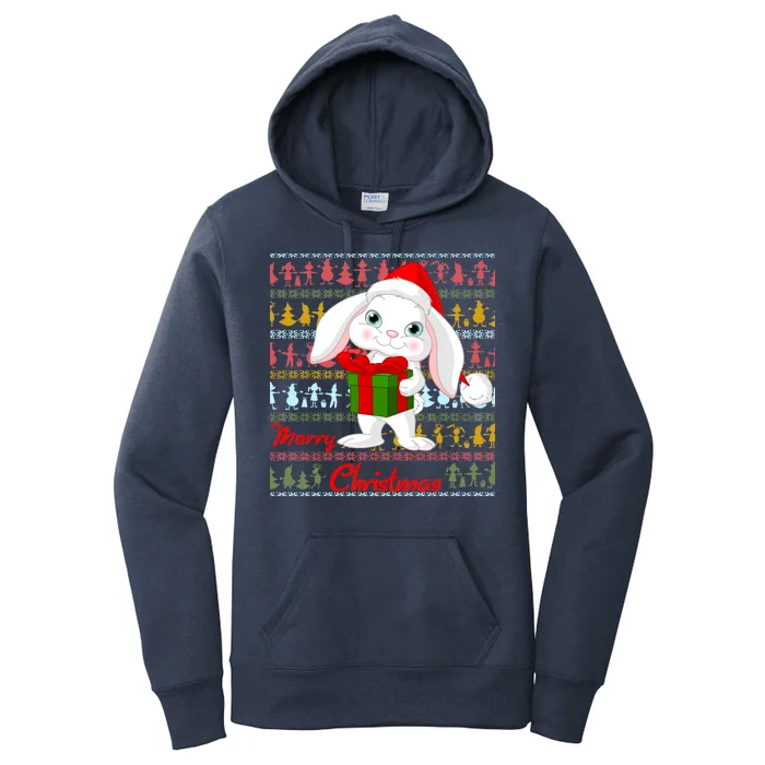 Cute Rabbit Ugly Christmas Sweater Women's Pullover Hoodie